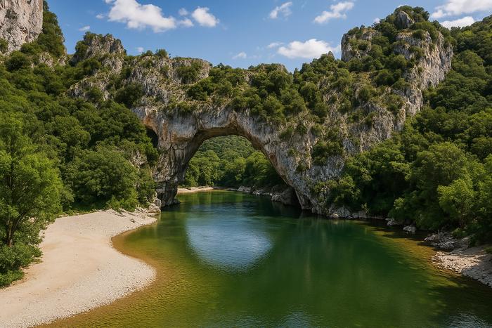 Pont d'Arc boven de Ardèche Rivier